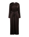 Ottod'ame Woman Maxi Dress Chocolate Brown Size 10 Viscose In Black