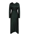 Ottod'ame Woman Maxi Dress Dark Green Size 12 Viscose In Black