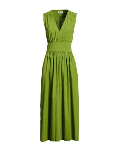 Ottod'ame Woman Maxi Dress Green Size 12 Cotton
