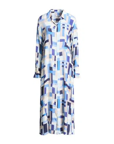 Ottod'ame Woman Maxi Dress Light Blue Size 12 Viscose