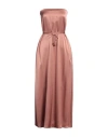 Ottod'ame Woman Maxi Dress Antique Rose Size 10 Viscose In Beige