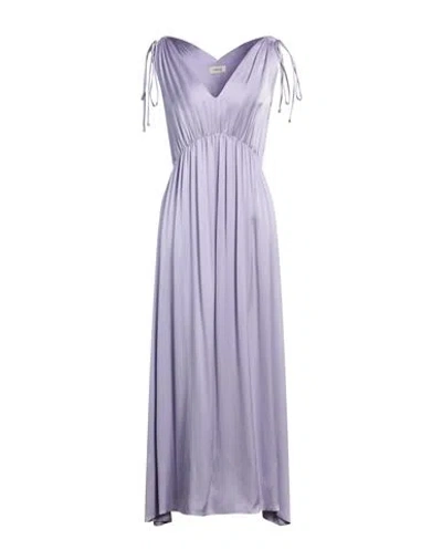 Ottod'ame Woman Maxi Dress Lilac Size 8 Viscose In Purple