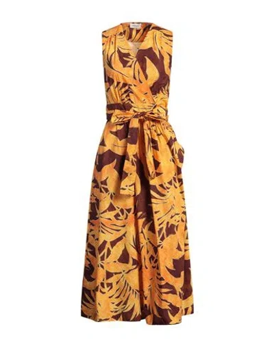 Ottod'ame Woman Maxi Dress Mandarin Size 12 Cotton