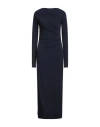 Ottod'ame Woman Maxi Dress Midnight Blue Size 12 Viscose, Elastane