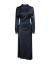 Ottod'ame Woman Maxi Dress Midnight Blue Size 6 Viscose In Black