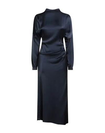 Ottod'ame Woman Maxi Dress Midnight Blue Size 6 Viscose
