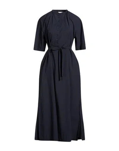 Ottod'ame Woman Maxi Dress Midnight Blue Size 8 Cotton