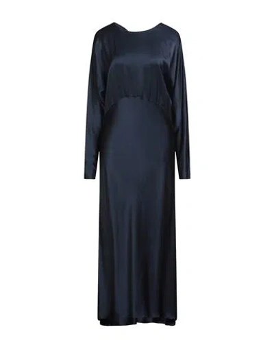 Ottod'ame Woman Maxi Dress Navy Size 12 Viscose