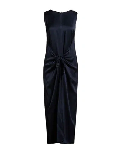 Ottod'ame Woman Maxi Dress Navy Size 8 Viscose In Blue