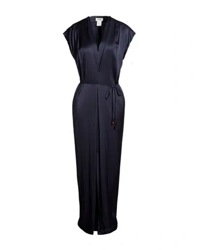 Ottod'ame Woman Maxi Dress Navy Size 8 Viscose In Blue