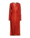 Ottod'ame Woman Maxi Dress Orange Size 4 Viscose In Orange