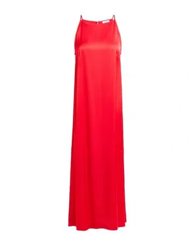 Ottod'ame Woman Maxi Dress Red Size 8 Viscose