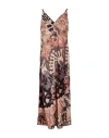 Ottod'ame Woman Maxi Dress Sand Size 8 Polyester In Beige