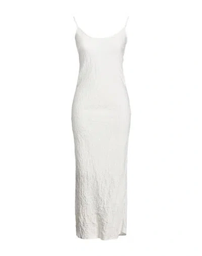 Ottod'ame Woman Maxi Dress White Size 10 Viscose, Polyamide