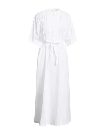 Ottod'ame Woman Maxi Dress White Size 8 Cotton