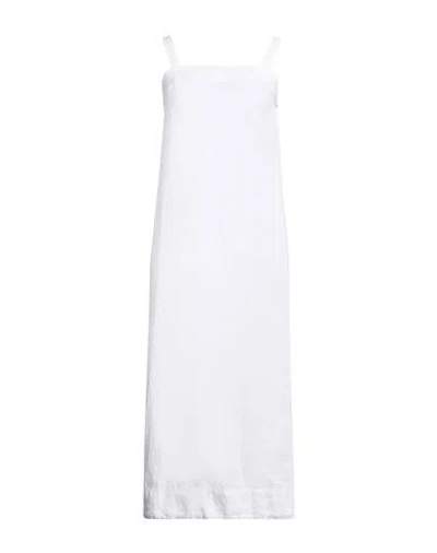 Ottod'ame Woman Maxi Dress White Size 8 Linen