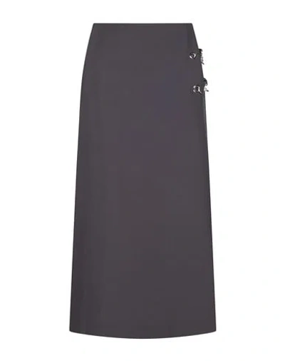 Ottod'ame Woman Maxi Skirt Charcoal Size 4 Polyester In Gray