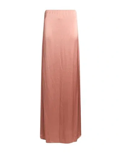 Ottod'ame Woman Maxi Skirt Copper Size 8 Viscose In Orange