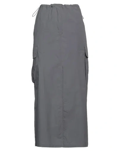 OTTOD'AME OTTOD'AME WOMAN MAXI SKIRT LEAD SIZE 6 COTTON