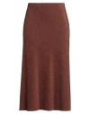Ottod'ame Woman Maxi Skirt Rust Size 12 Viscose, Polyester, Nylon, Elastane In Brown
