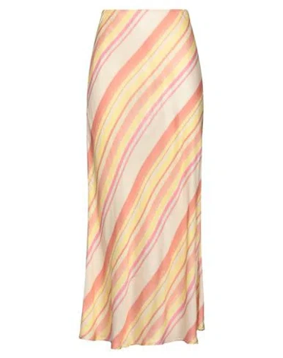 Ottod'ame Woman Maxi Skirt Yellow Size 6 Viscose