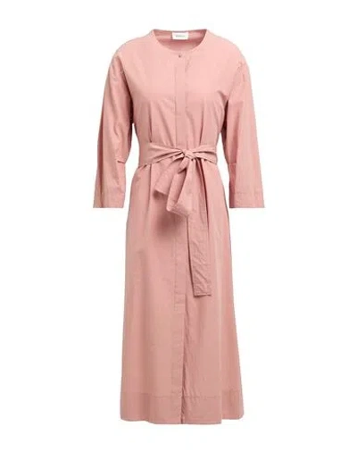 Ottod'ame Woman Midi Dress Antique Rose Size 12 Cotton In Pink