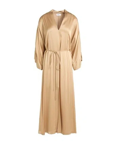 Ottod'ame Woman Midi Dress Beige Size 10 Viscose In Neutral