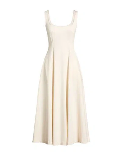 Ottod'ame Woman Midi Dress Beige Size 8 Viscose, Nylon, Elastane In Neutral