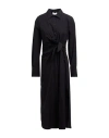 Ottod'ame Woman Midi Dress Black Size 10 Cotton