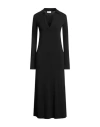 Ottod'ame Woman Midi Dress Black Size 10 Viscose, Elastane