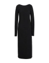 Ottod'ame Woman Midi Dress Black Size 10 Viscose, Polyester, Nylon, Elastane In Black