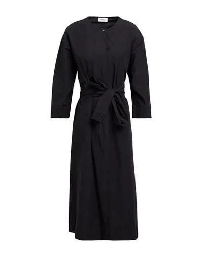 Ottod'ame Woman Midi Dress Black Size 12 Cotton