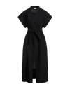 Ottod'ame Woman Midi Dress Black Size 12 Cotton In Black