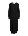 Ottod'ame Woman Midi Dress Black Size 12 Merino Wool, Viscose, Polyamide, Cashmere
