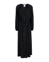 Ottod'ame Woman Midi Dress Black Size 8 Acetate, Silk