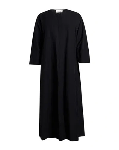 Ottod'ame Woman Midi Dress Black Size 4 Cotton