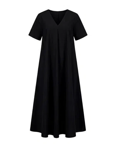 Ottod'ame Woman Midi Dress Black Size 4 Cotton