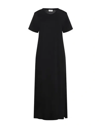 Ottod'ame Woman Midi Dress Black Size 6 Cotton