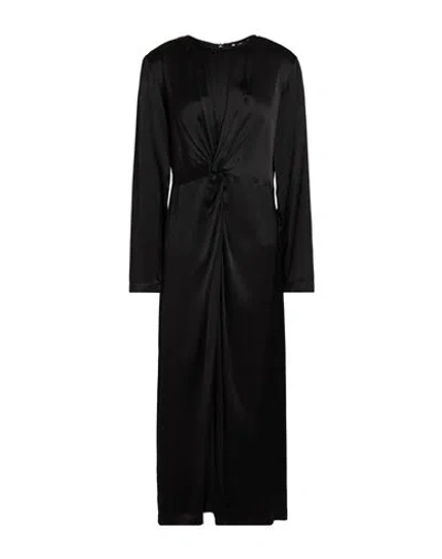 Ottod'ame Woman Midi Dress Black Size 8 Viscose