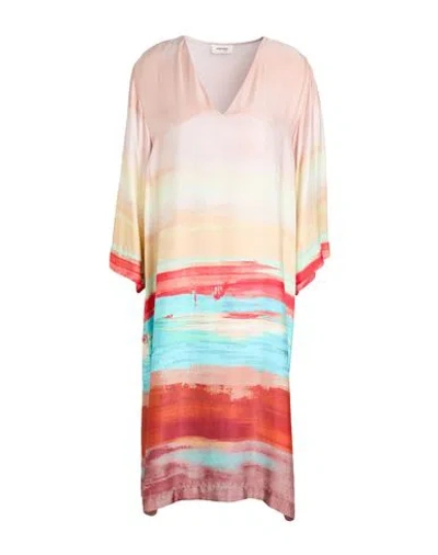 Ottod'ame Woman Midi Dress Blush Size 4 Viscose In Pink