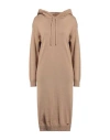 Ottod'ame Woman Midi Dress Camel Size S Viscose, Polyester, Wool In Beige