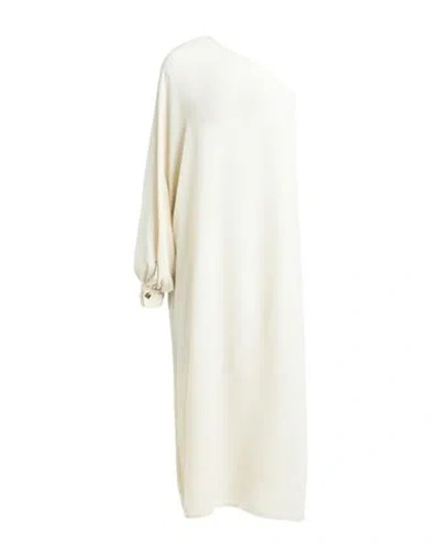 Ottod'ame Woman Midi Dress Cream Size 4 Acetate, Silk In White