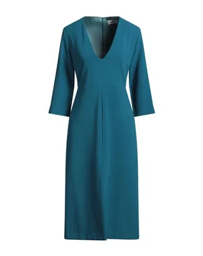 Ottod'ame Woman Midi Dress Deep Teal Size 8 Polyester, Viscose, Elastane In Green