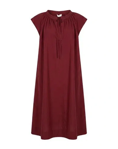 Ottod'ame Woman Midi Dress Garnet Size 10 Cotton In Red