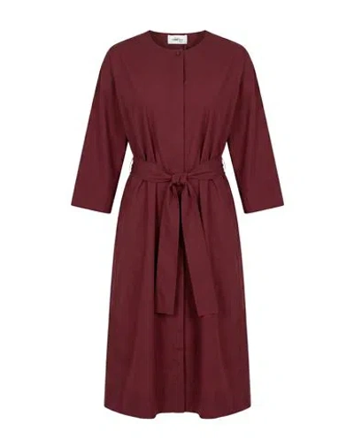 Ottod'ame Woman Midi Dress Garnet Size 8 Cotton In Red