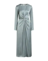 Ottod'ame Woman Midi Dress Grey Size 2 Viscose In Gray