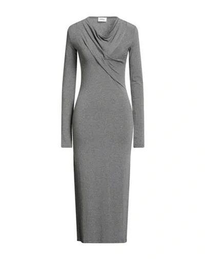 Ottod'ame Woman Midi Dress Grey Size M Viscose, Elastane