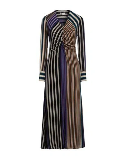 Ottod'ame Woman Midi Dress Khaki Size 6 Viscose In Beige