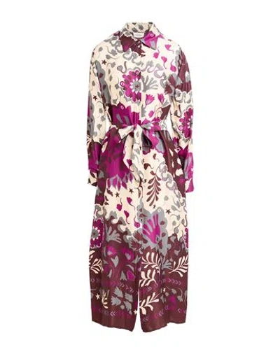 Ottod'ame Woman Midi Dress Mauve Size 12 Viscose In Purple
