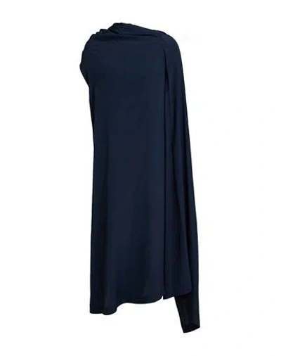 Ottod'ame Woman Midi Dress Midnight Blue Size 10 Acetate, Silk